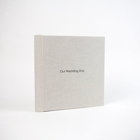 Luxury 10x10" Fine Art Photo Album in Sea Breeze Heritage Cotton Fabric For Weddings and Family Photos