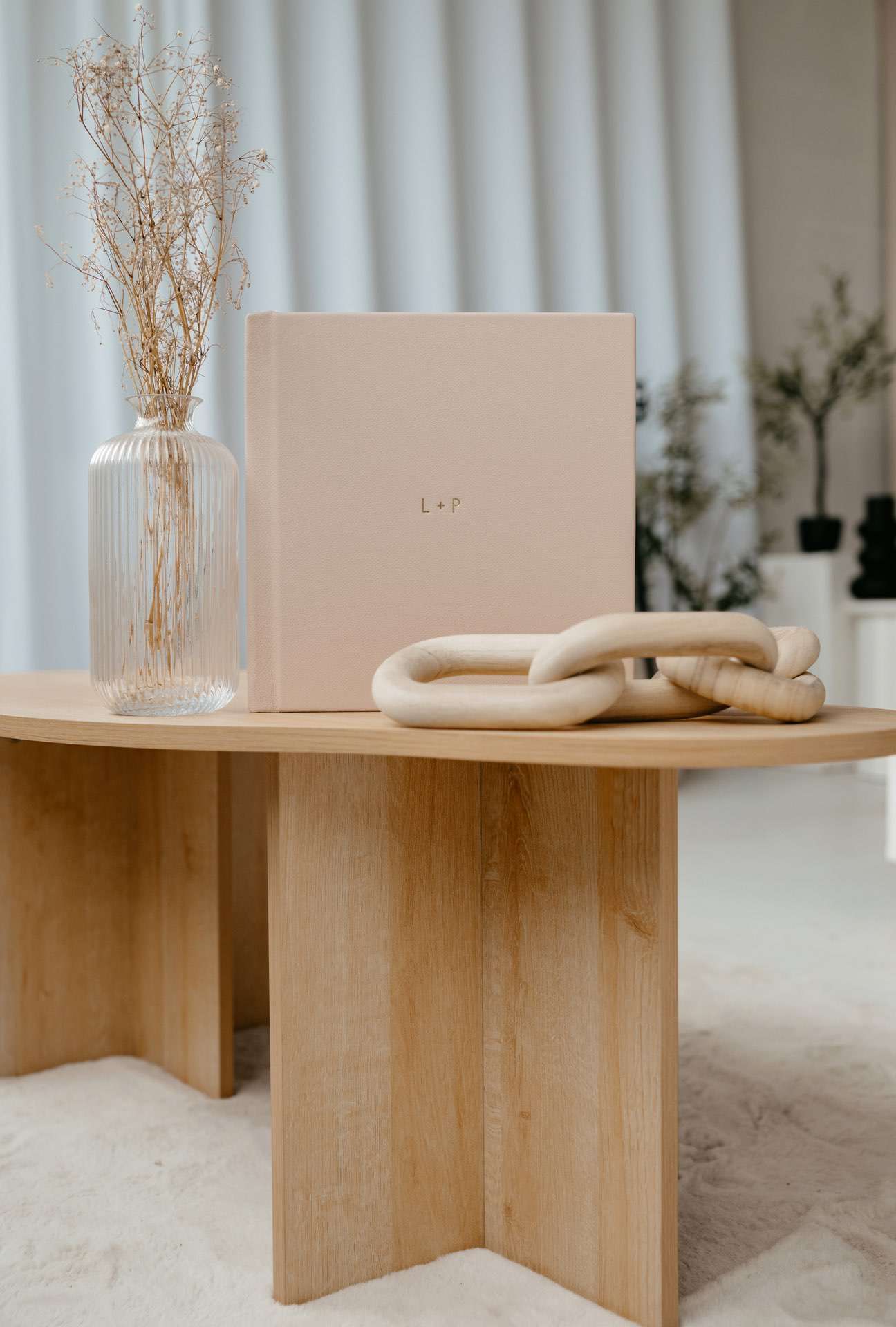 Luxury Matted Album in Blush Leather with Fine Art Printing For Weddings and Family Photos