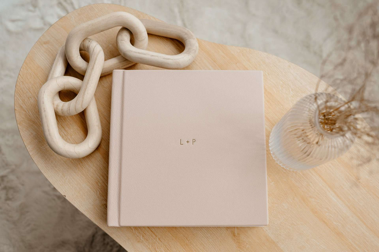 Luxury Matted Album in Blush Leather with Fine Art Printing For Weddings and Family Photos