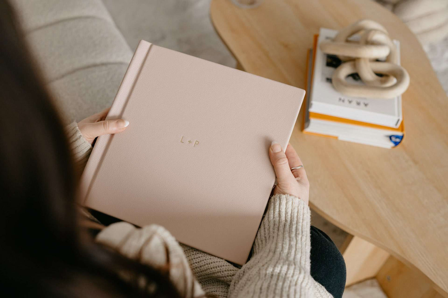 Luxury Matted Album in Blush Leather with Fine Art Printing For Weddings and Family Photos