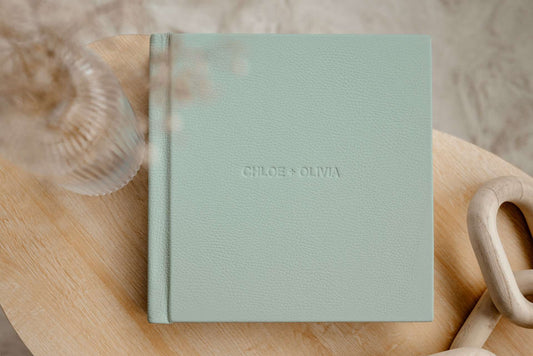 Luxury Matted Album in Jade Leather with Fine Art Printing For Weddings and Family Photos