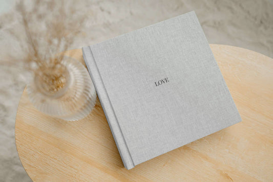 Luxury Matted Album in Pebble Cotton Fabric with Fine Art Printing For Weddings and Family Photos