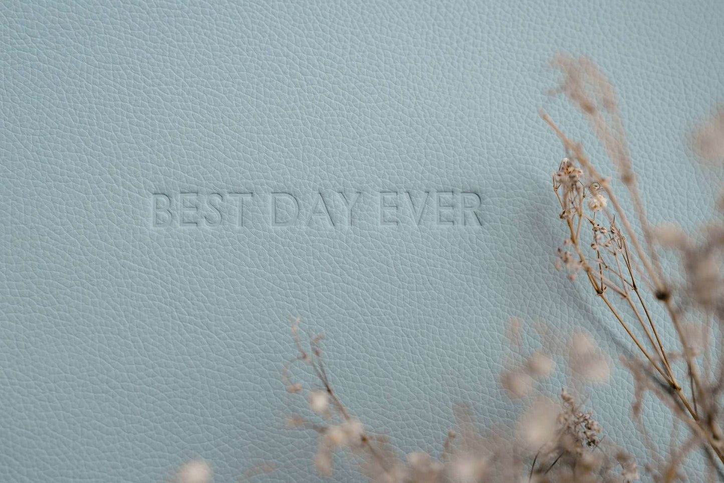 Luxury Matted Album in Regency Blue Leather with Fine Art Printing For Weddings and Family Photos