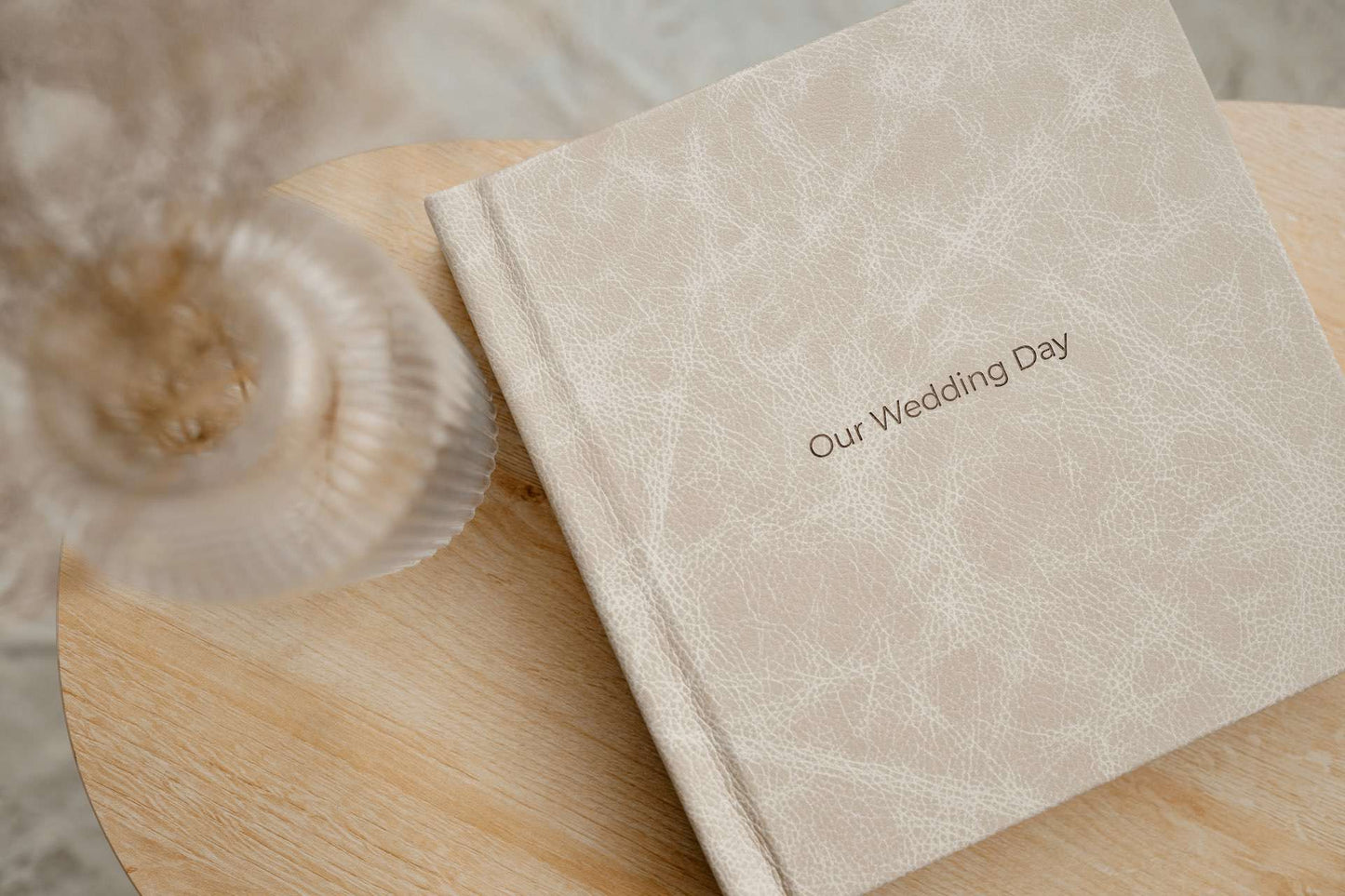 Luxury Matted Album in Sandstone Leather with Fine Art Printing For Weddings and Family Photos