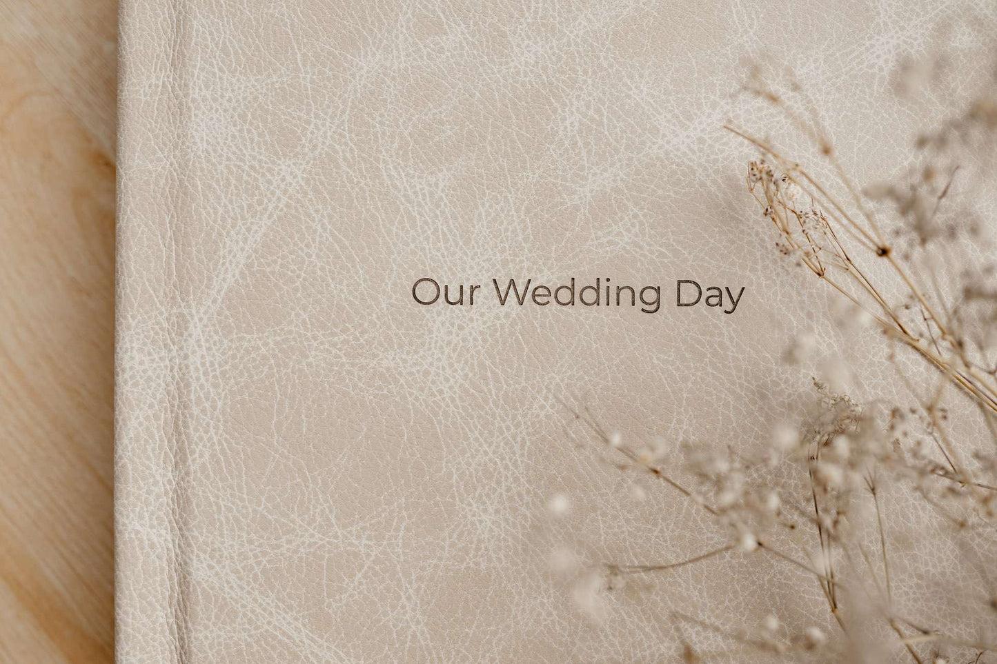 Luxury Matted Album in Sandstone Leather with Fine Art Printing For Weddings and Family Photos