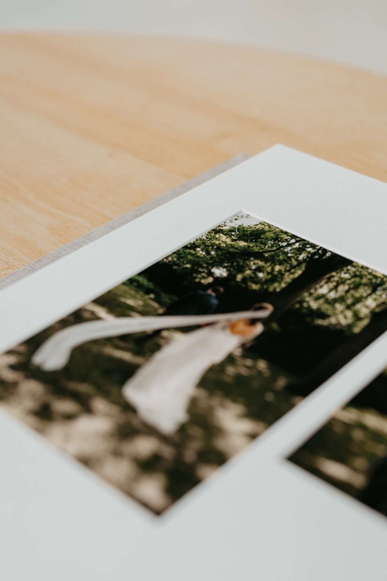 Luxury Matted Album in Regency Blue Leather with Fine Art Printing For Weddings and Family Photos