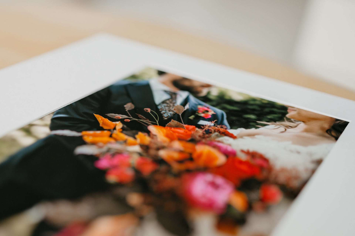 Luxury Matted Album in Blush Leather with Fine Art Printing For Weddings and Family Photos