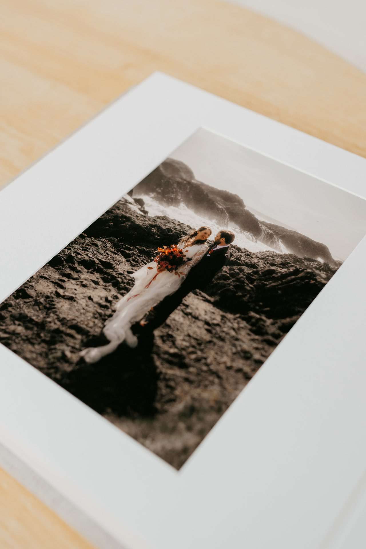 Luxury Matted Album in Blush Leather with Fine Art Printing For Weddings and Family Photos