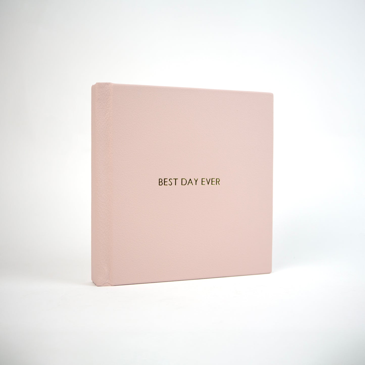 Luxury 10x10" Fine Art Photo Album in Blush Pink Leather For Weddings and Family Photos