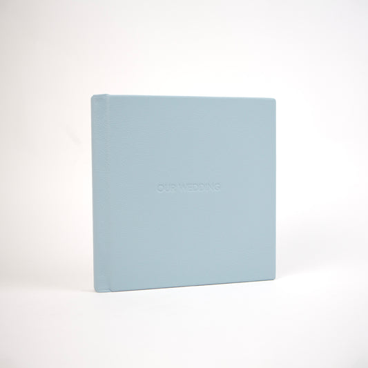 Luxury 10x10" Fine Art Photo Album in Regency Blue Leather For Weddings and Family Photos