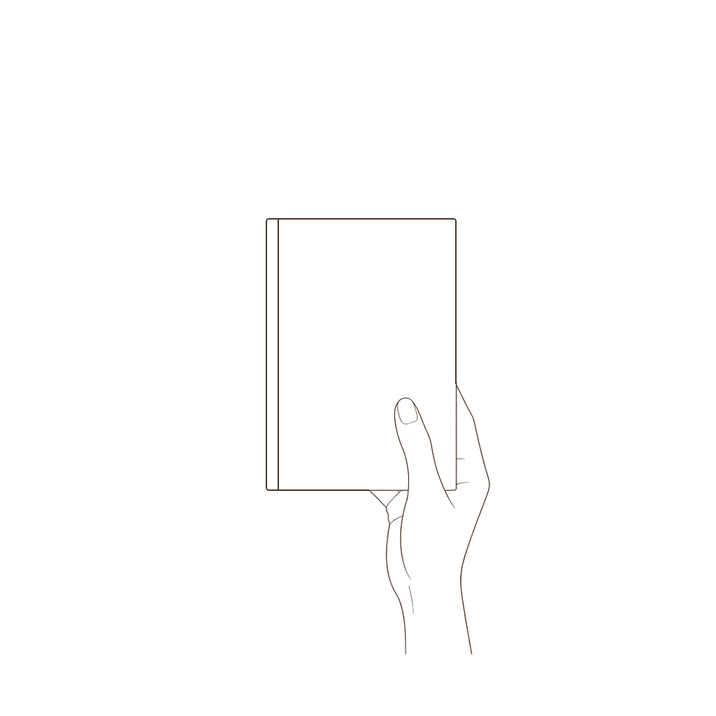 Hand holding an A5 coffee table book